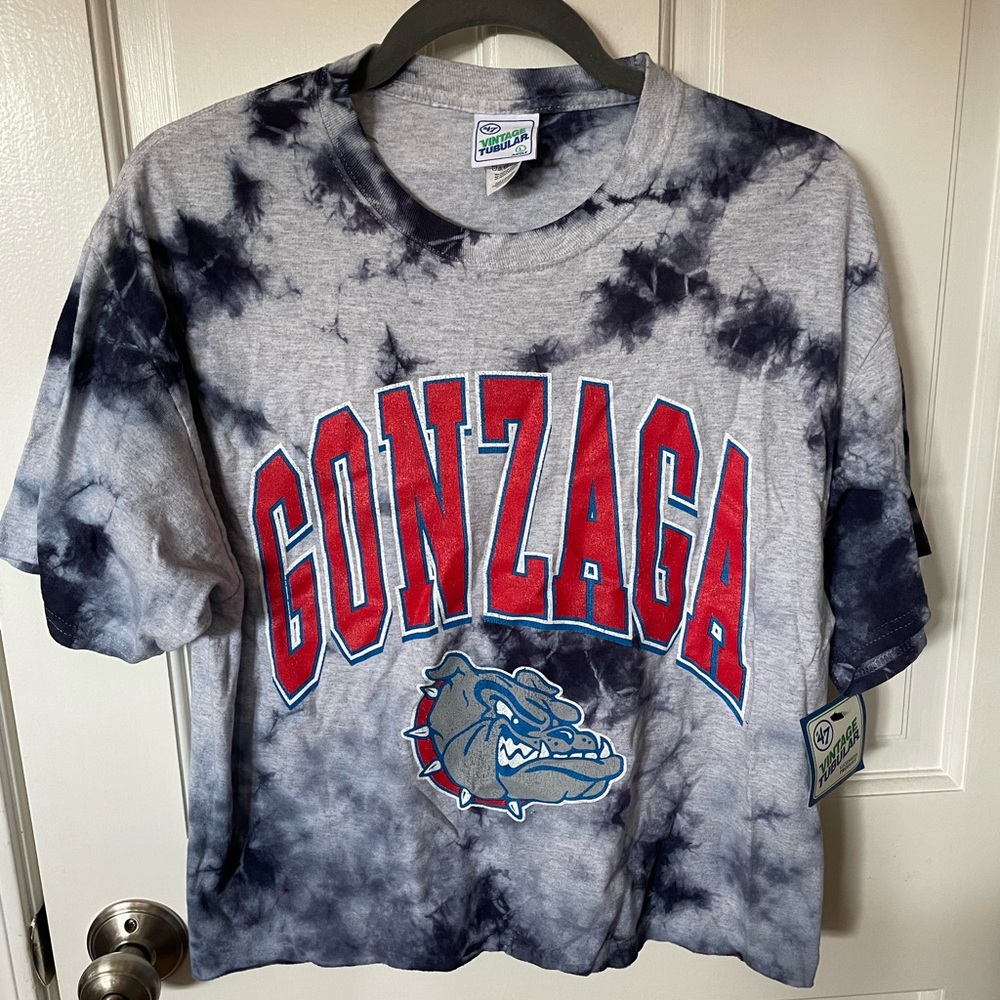 Gonzaga University NWT Tie-Dye Blue Crop-Top